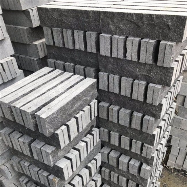G684  black granite cube stone